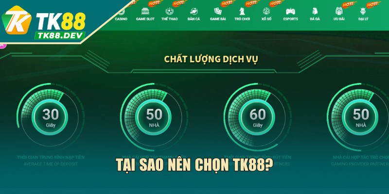 Tại sao nên chọn TK88?