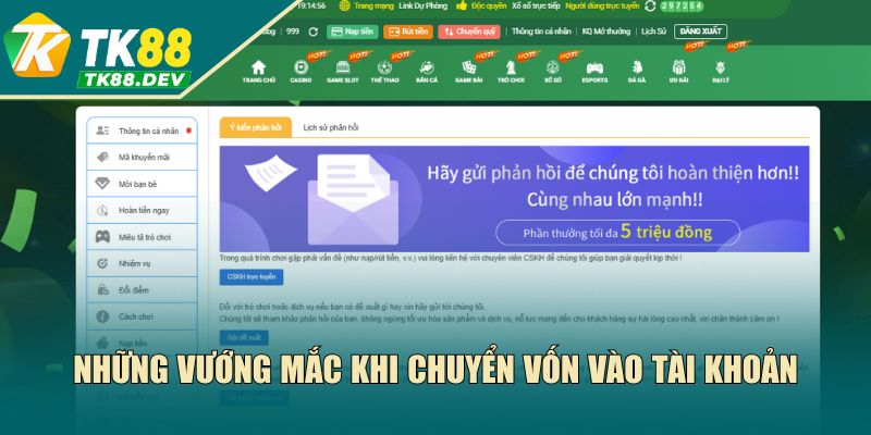 Những vướng mắc khi chuyển vốn vào tài khoản